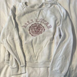 Nili Lotan Cream Sweatshirt with Logo